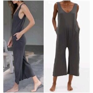 Lunya Cool Romper Sincere White Jumpsuit One Piece Size L NWOT